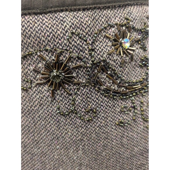 Y2K Anthropologie Brown/Pink Tweed Wool/Silk Blend Skirt sz 10 Preppy Lace - Picture 11 of 11